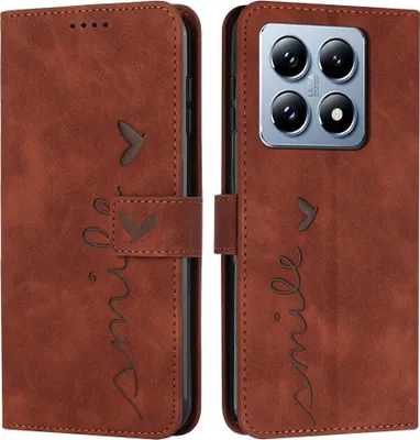 Produktbild von Xiaomi 14T Hülle - Coverup Smile Klapphülle - Braun