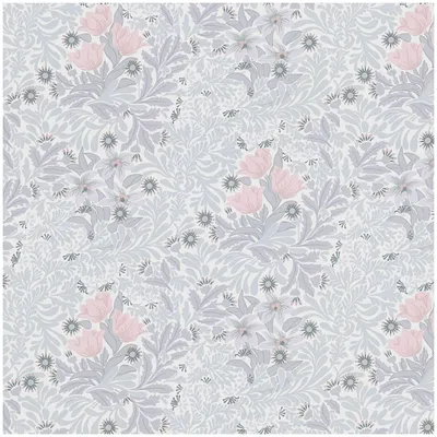 Produktbild von Profhome 390575-GU Blumen Tapete Floral matt grau weiß rosa 5,33 m2