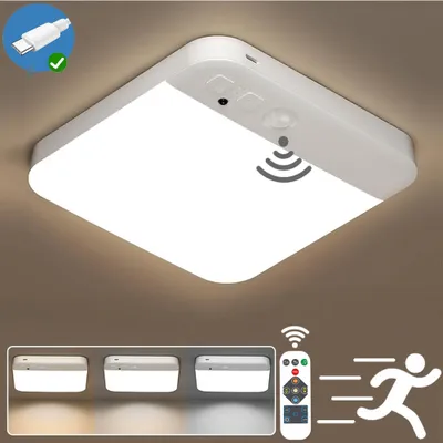Produktbild von Akumulatorowa lampa sufitowa z czujnikiem ruchu Wewnętrzna lampa sufitowa USB na baterie Bezprzewodowa lampa sufitowa LED Kuchnia Przedpokój Balkon Schody do piwnicy Garaż Sypialnia