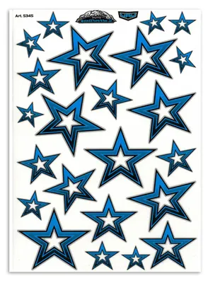 Immagine prodotto di Set di adesivi con stelle blu