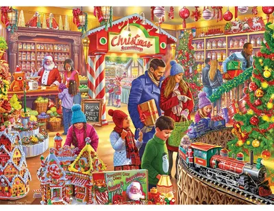 Obrázok produktu pre Vianočné puzzle Gibsons: Santa's Sweetshop, 1000 dielov
