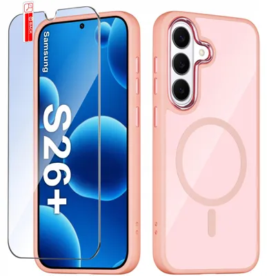 Produktbild von Hülle für Samsung S26+ Plus – Magsafe-Hülle, matt, magnetisch, Premium + Glas