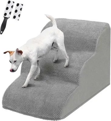 Obrázek produktu pro Malé schůdky pro psy, 3 stupně, výška 40 cm, omyvatelné, na postel a pohovku