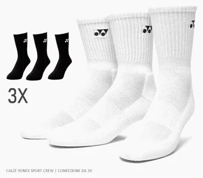 Immagine prodotto di YONEX CALZE SPORT CREW 3X 3 paia