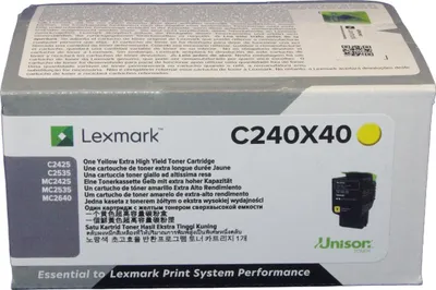 Image de Lexmark C240X40 Cartouche de toner 1 pièce(s) Original Jaune