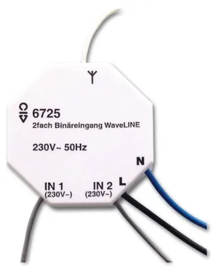Immagine prodotto di Ingresso binario Busch-Jaeger Wavel-LINE a 2 ingressi 230V AC 6725