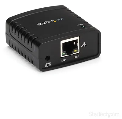Productafbeelding van 10/100 Mbit/s Ethernet naar USB 2.0 netwerk printserver
