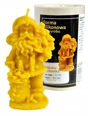 Produktbild von Łysoń Nikolaus mit Weihnachtsbaum Silikonform Kreativ Gießform