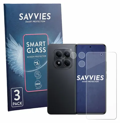 Produktbild von 3x Savvies Schutzglas Folie für Xiaomi Redmi Note 15 Pro 4G (Display+Kamera) 9H Panzer Schutzfolie Glas Displayschutz klar transparent