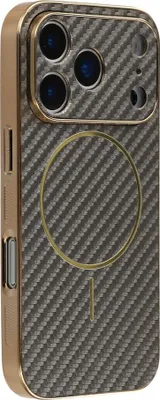 Zdjęcie produktu dla Etui MagSafe do Apple iPhone 17 Pro Max - Etui na tył Phonesta Luxury Carbon Fiber - Brązowe