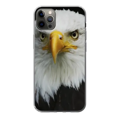 Produktbild von MuchoWow® Handyhülle Schutzhülle Hülle für iPhone 12 Pro Max Adler - Schwarz - Weiß Silikon Softcase Handy Hülle - Hartschale