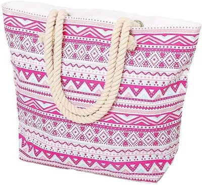 Produktbild von Große Strandtasche für Damen, wasserdicht, mit Reißverschluss und Innenfach