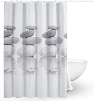 Produktbild von Duschvorhänge, Stoffduschvorhänge, Anti-Schimmel-Duschvorhänge, wasserdichte Duschvorhänge, Polyester, maschinenwaschbar (180 cm x 180 cm)