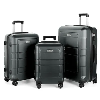 Produktbild von Kofferset Hartschale Trolley Koffer Leicht Reisekoffer ABS Erweiterbar Haltbar, Mit Zahlenschloss Trolley Handgepäck Große Kapazität 4 Rollen