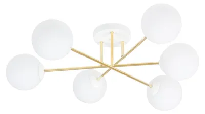 Image de Suspension Magnum avec structure or et sphères en verre