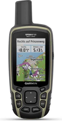 Zdjęcie produktu dla Garmin GPSMAP 65, Osobisty, Czarny, Wodoodporna, TopoActive Europe; routable, IPX7, TFT