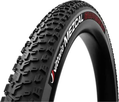 A close-up studio shot of a bicycle tire.