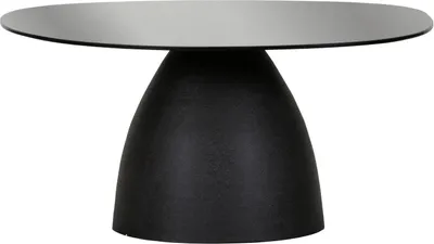 Produktbild von Couchtisch - 86 x 76 cm - Schwarz - Glas - Metallgestell
