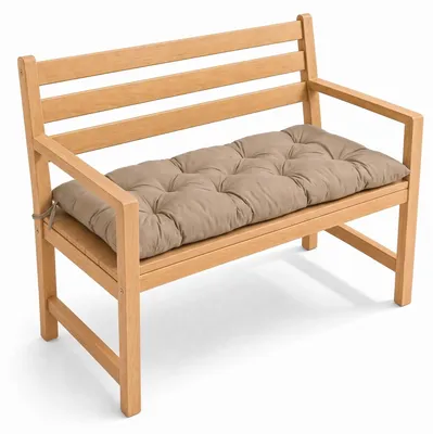 Immagine prodotto di Cuscino per panchina da giardino, 100 x 50 cm, color beige, adatto per interni ed esterni