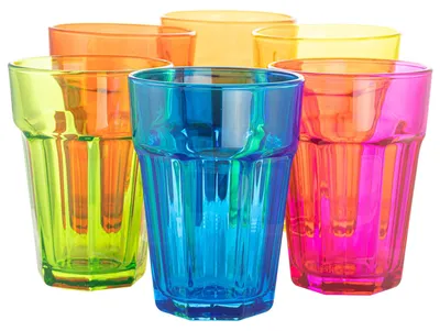 Immagine prodotto di Set di 6 bicchieri da cocktail colorati, da 425 ml, perfetti per ogni occasione