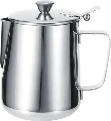 Zdjęcie produktu dla Kubek do spieniania mleka ze stali nierdzewnej Dzbanek do kawy Latte Art z pokrywką do domowej kawy1000ML