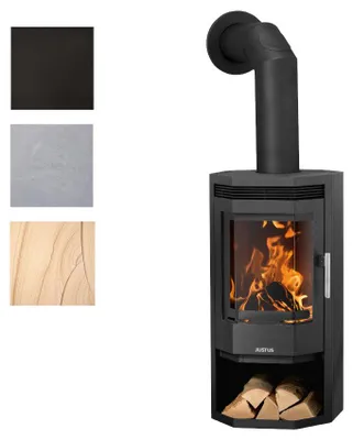 Produktbild von Justus | Kaminofen | Usedom 5 | 5,5 kW | Stahl Schwarz Farbwahl