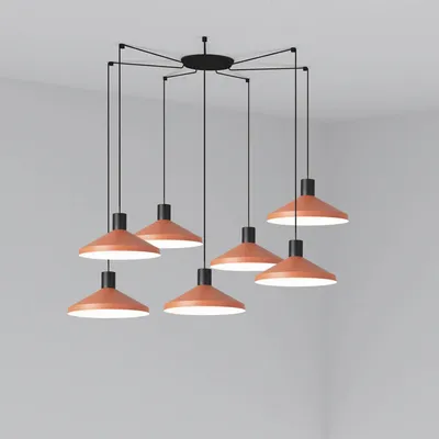 Produktbild von KOMBO Hängelampe terrakotta Ø400 7L 68597-7L