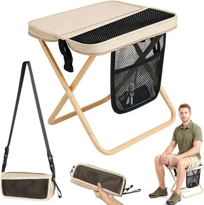 Produktbild von Tragbarer Klappgriff - ultraleicht und faltbar - Stahlrahmen - ideal für Camping - ShopFlot