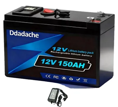 Produktbild von LiFePO4-Batterie, 150Ah Kapazität, Fortschrittliche Schutzfunktionen, 12V150000mAh Ladegerät