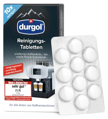Produktbild von durgol Reinigungs-Tabletten – Reinigt, schützt und pflegt Kaffeemaschinen aller