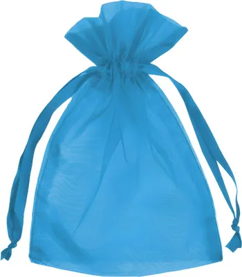 Immagine prodotto di Sacchetti di organza - turchese - 25 pezzi
