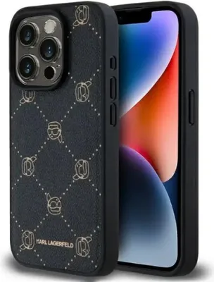 Produktbild von Karl Lagerfeld, MagSafe-Hülle Karl Heads für iPhone 15 Pro Max, Schwarz