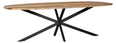 Produktbild von Villa Möbel Esstisch Noble dänisch oval aus Mangoholz 200 x 100 cm mit Matrixgestell