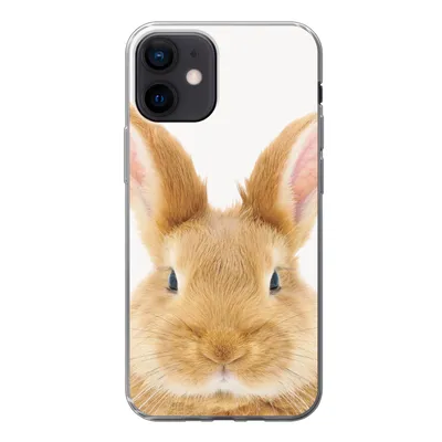 Produktbild von MuchoWow® Handyhülle Schutzhülle Hülle für iPhone 12 Kinder - Kaninchen - Kind - Mädchen - Jungen Silikon Softcase Handy Hülle - Schutzhülle