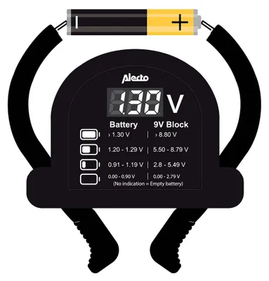 Obrázek produktu pro Univerzální tester baterií pro AA, AAA, C, D, 9V, knoflíkové baterie