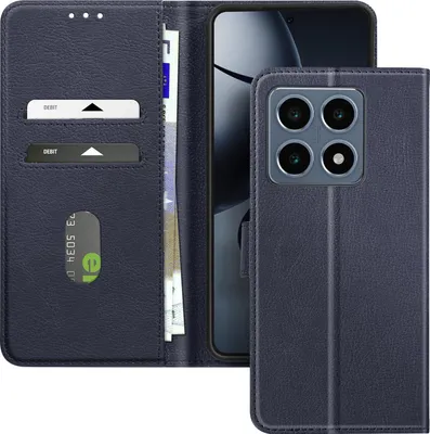 Produktbild von Avizar, Kunstlederetui mit Standfunktion Xiaomi 14T, Nachtblau