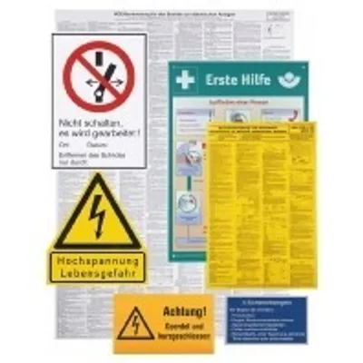 Obrázek produktu pro Sada výstražných/informačních značek, plast - Varovná / signální deska WHSS EA K#700050