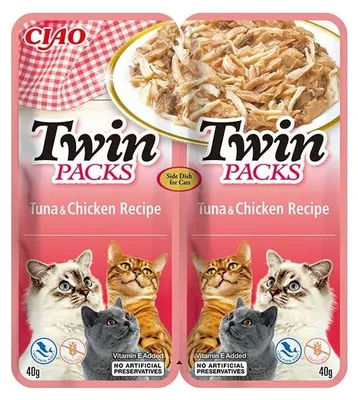 Obrázek produktu pro Churu Cat Twin Packs Tuna&Chicken in Broth 80g