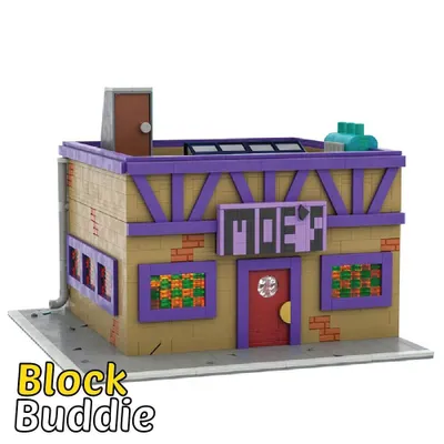 Produktbild von Klemmbausteine Moes Taverne Simpsons MOC Homer Krusty Bar Bauset 1736 Teile