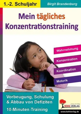 Obrázek produktu pro Kohls Konzentrationstraining 1./2. Schuljahr Bis zu 10 Minuten täglich