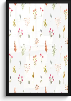 Produktbild von MuchoWow® MuchoWow® Gerahmtes Poster Blumen - Pflanzen - Collage 40x60 cm - Poster mit zchwarzem Bilderrahmen - Papierdruck - Wandbilder