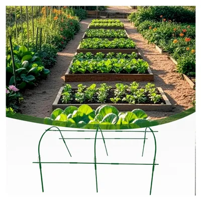 Produktbild von Gartenbogen und Pflanztunnel für Hochbeete und Gewächshäuser