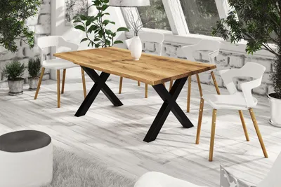 Produktbild von Esstisch Tisch RAIJA Wildeiche geölt 160x90 cm