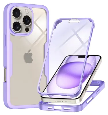 Produktbild von Techsuit ColorVerse 360 Hülle mit Schutzfolie für Apple iPhone 16 Pro Max - Lila
