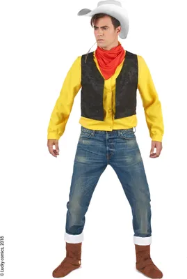 Immagine prodotto di Lucky Luke licenza costume da cowboy uomo giallo-nero-rosso - XL