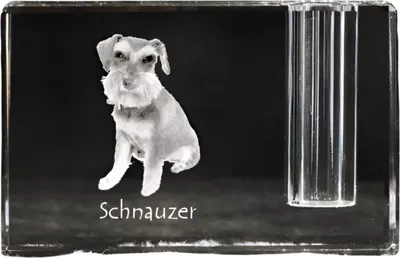 Productafbeelding van Dwergschnauzer kristallen pennenhouder met hond Art-Dog