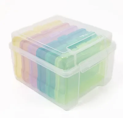 Aufbewahrungsbox mit 6 Boxen, Kunststoff, 22x18,9x13,8 cm