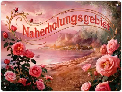 Produktbild von Naherholungsgebiet am See Metallschild XL in 21x28 cm