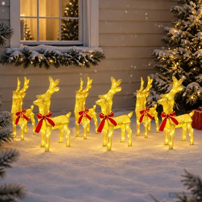 Imagen del producto de Ventieneo navideño, 6 unidades. 160 LEDs, luz blanca cálida