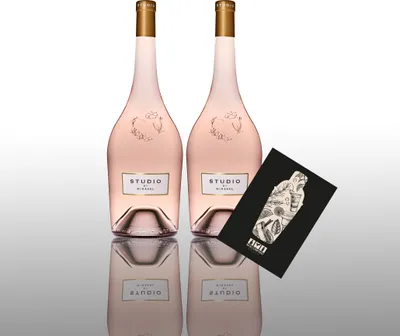 Produktbild von Angelina Jolie + Bratt Pitt Studio By Miraval Rose Wein 2x 0,75L (13% Vol) Jolie-Pitt Miraval Wein - 2er Set - [Enthält Sulfite]